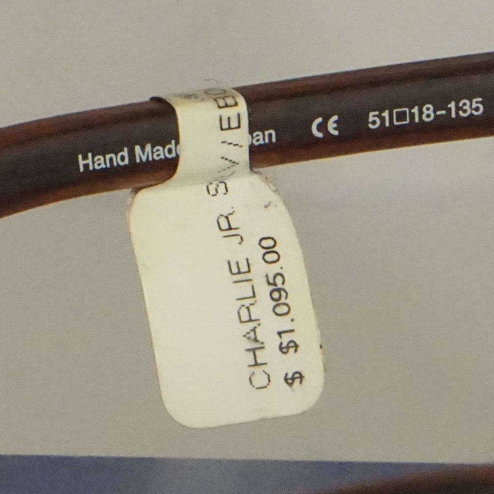 New MORGENTHAL FREDERICS Charlie natural Wood  titanium Eyeglasses   $1300 - Picture 5 of 11